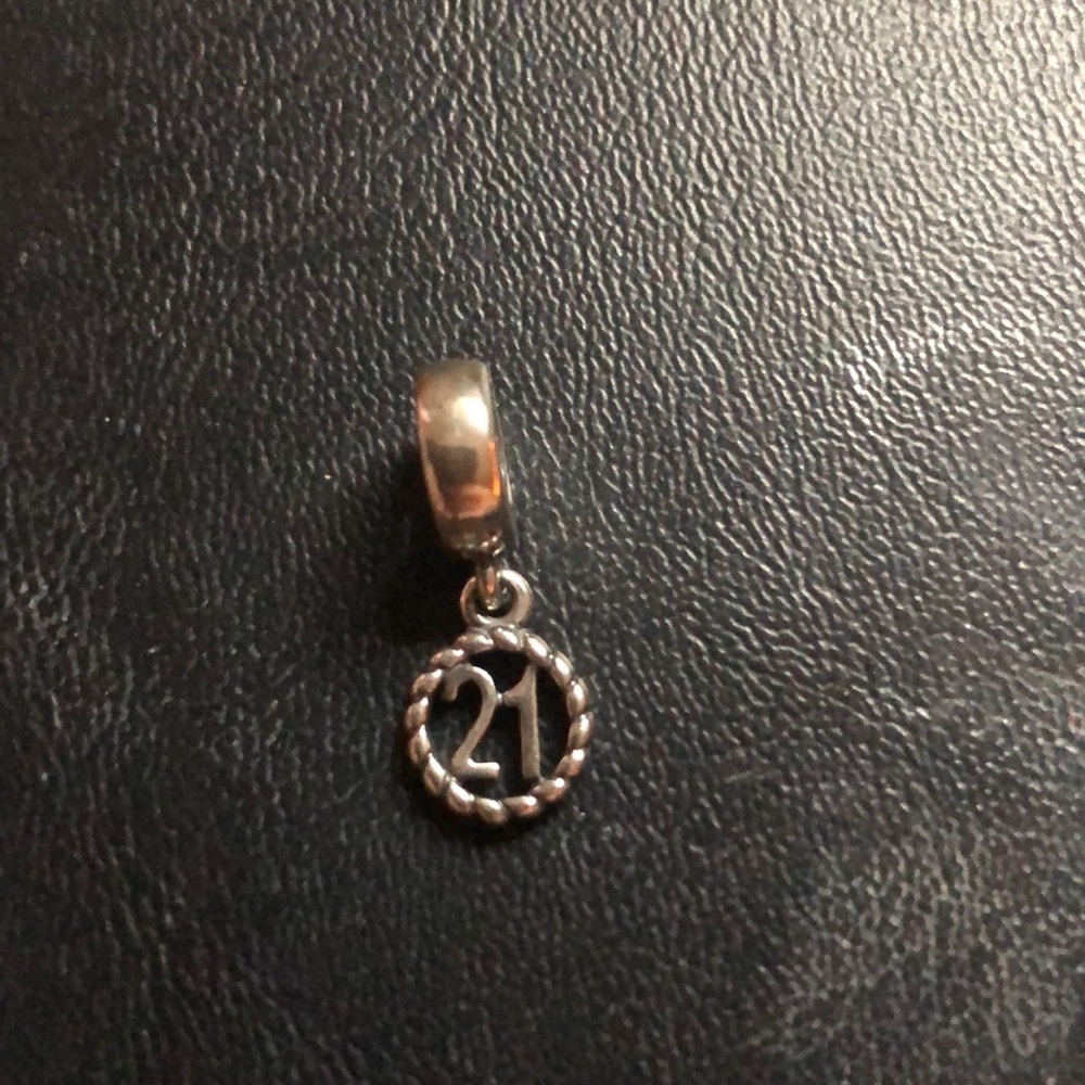PANDORA 21 Silver Dangle Charm